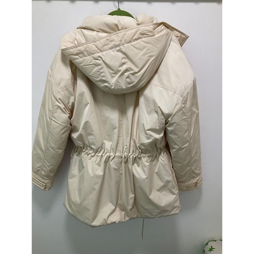 Abercrombie Fitch NWT Coat with Hood and cinch waist Water/Wind resistant Large - Picture 4 of 5